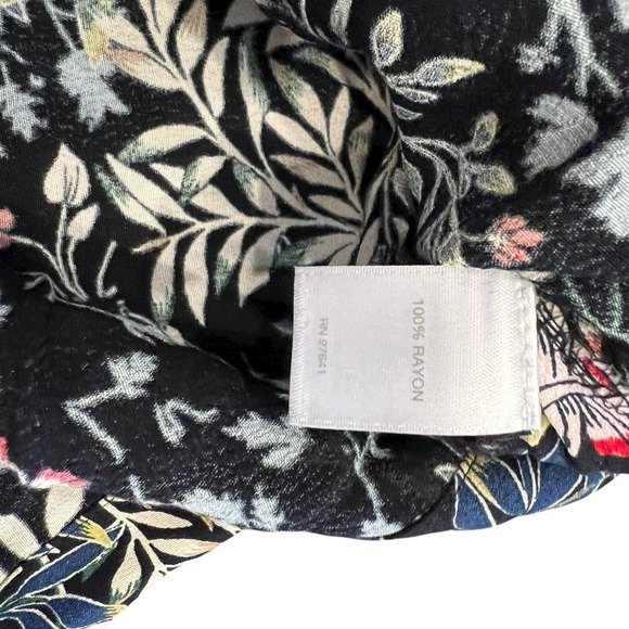 J.Jill Luxurious Midnight Vines Boat-Neck Tunic Top Sz Medium Relaxed Fit Floral - Picture 7 of 10